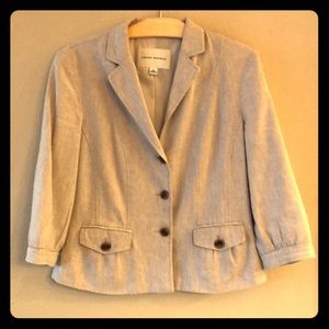 Oatmeal linen banana republic 3/4 sleeve blazer